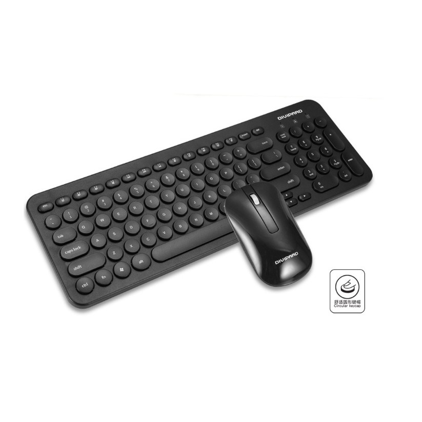 Bàn phím Và Chuột Không Dây DIVIPAD K520 Màu Đen