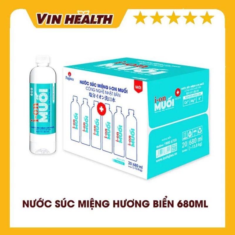 NƯỚC SÚC MIỆNG I-ON MUỐI FUJIWA Chai 680ml/300ml
