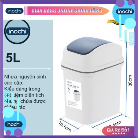 Thùng rác nắp lật Hiro 5_10_15L