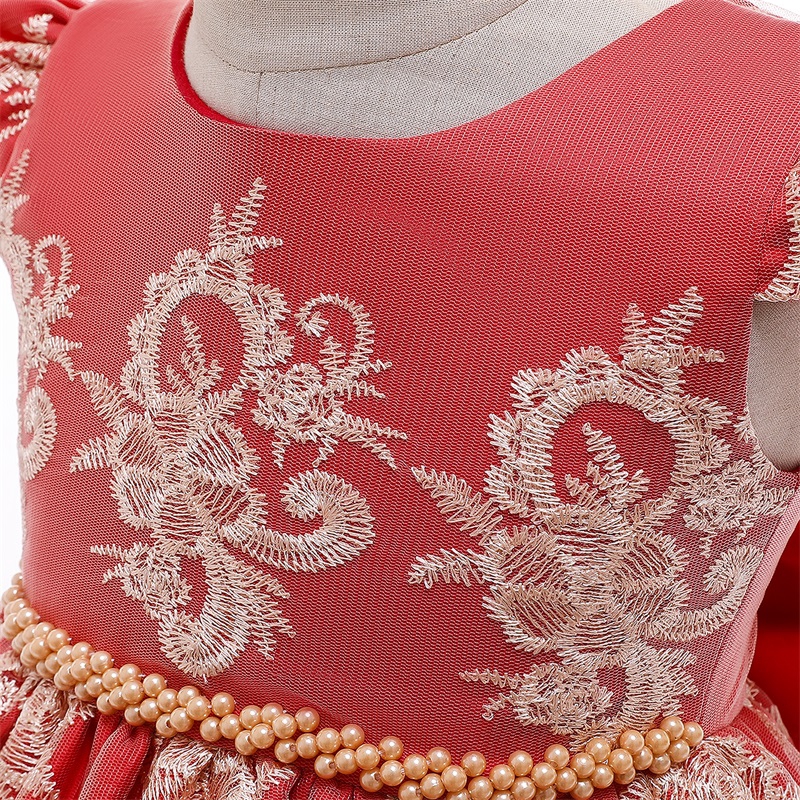 Đầm NNJXD Kiểu Dáng Công Chúa Màu Đỏ Cho Bé