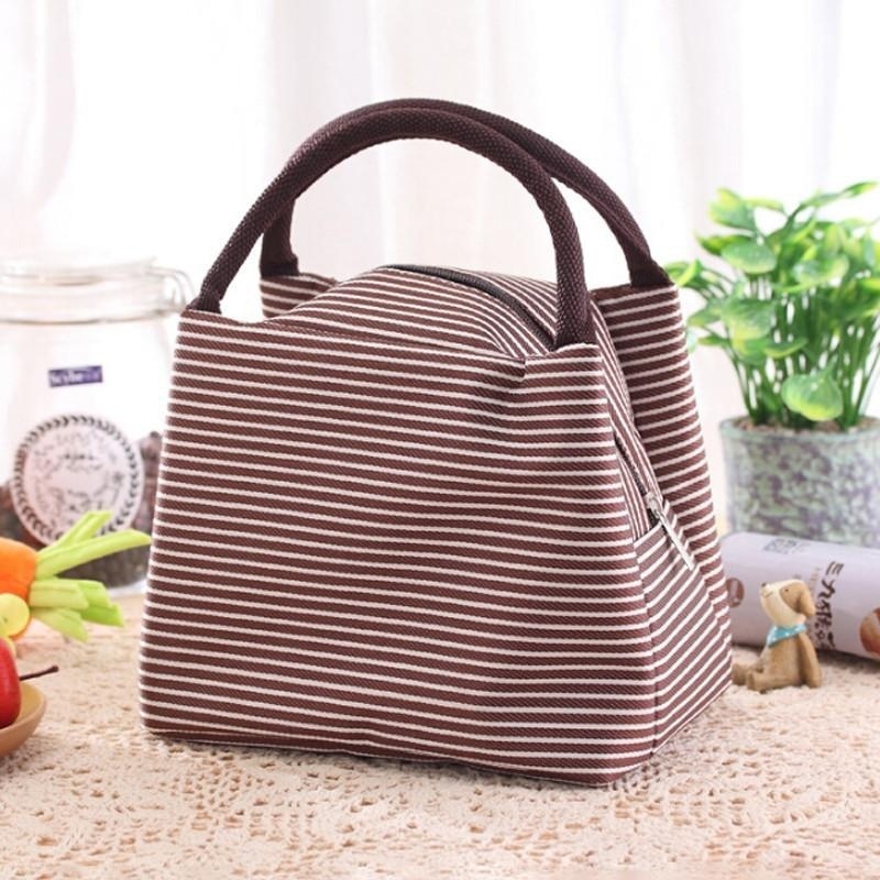 Túi Vải Canvas Giữ Nhiệt Đựng Hộp Thức Ăn Tiện Lợi
