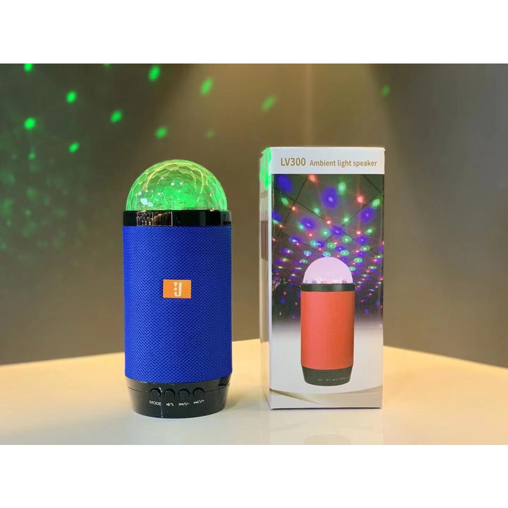 Loa Bluetooth Mini LV300 Có Đèn Xoay Chớp Sao Lung Linh Âm Bass Cực Đã Hỗ Trợ Nghe Nhạc Cực Hay Thẻ Nhớ Bảo Hành 1 Năm