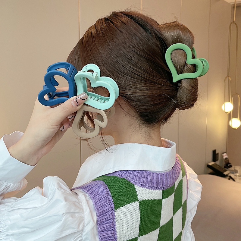 Kẹp Tóc Hình Trái Tim Nhiều Màu Sắc Phong Cách Hàn Quốc Dành Cho Nữ