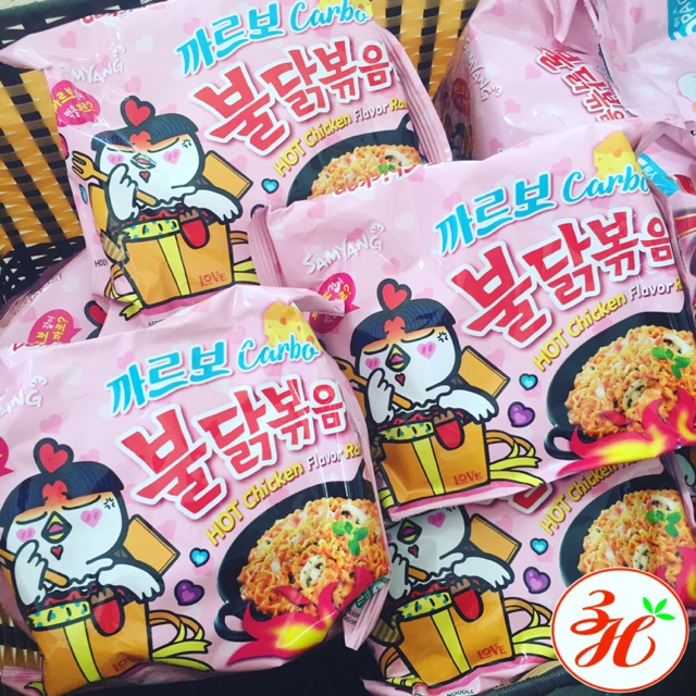 Mì cay gói màu hồng Samyang Hàn Quốc