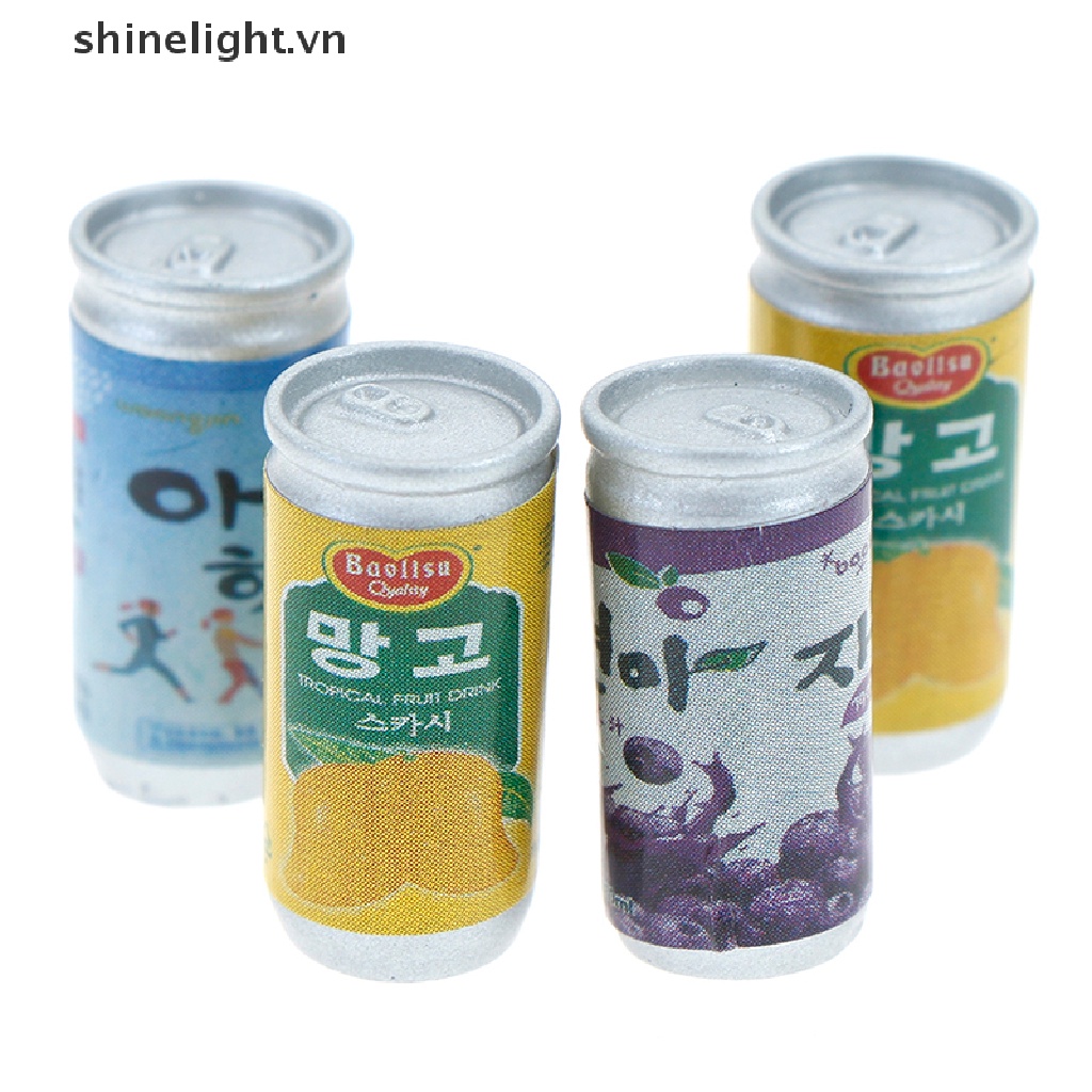 Set 4 Lon Nước Mini Tỉ Lệ 1: 12 Dùng Trang Trí Nhà Búp Bê