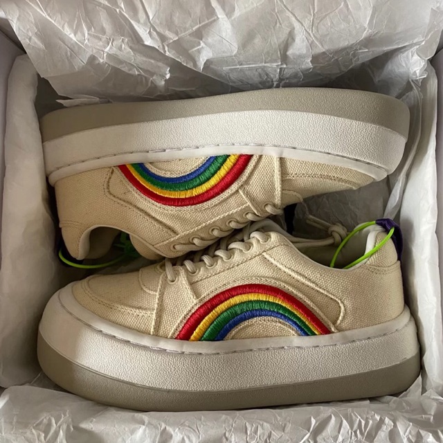[THANH LÍ KHO] Giày sneaker cầu vồng đế độn cao_hàng chuẩn loại đẹp đúng form/ảnh thật cuối