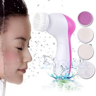 [FREESHIP]  Máy rửa mặt 5in1 BEAUTY CARE massager mặt - CÓ NHIỀU ĐẦU RỬA KHÁC NHAU - TẶNG 2 VIÊN PIN AA