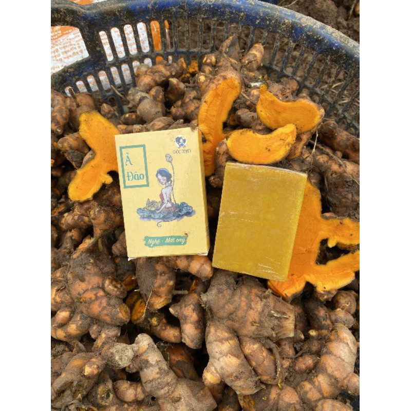 Xà Bông Nghệ - Mướp Đắng (Soap Ả Đào) Handmade Mộc Nhan Natural | BigBuy360 - bigbuy360.vn