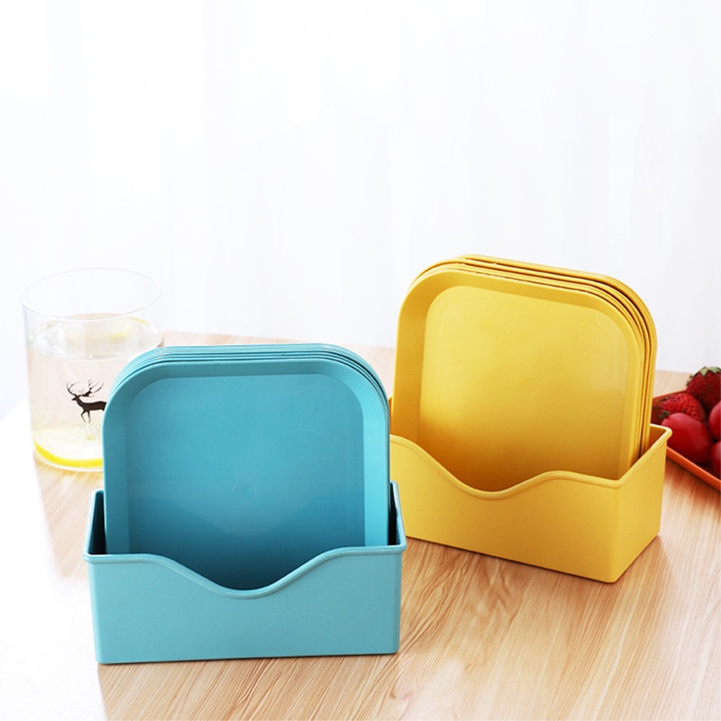 Set 8 Đĩa Nhựa PP Nhỏ Gọn Có Thể Tái Sử Dụng Tiện Lợi