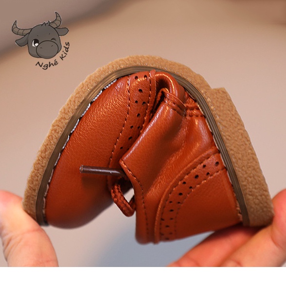 Giày da cho bé có dây buộc phong cách vintage hàn quốc M182 cho cả bé trai và bé gái