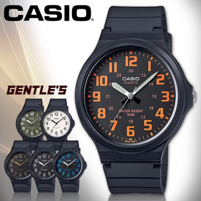 Đồng hồ nam dây nhựa Casio chính hãng Anh Khuê MW-240-4BVDF