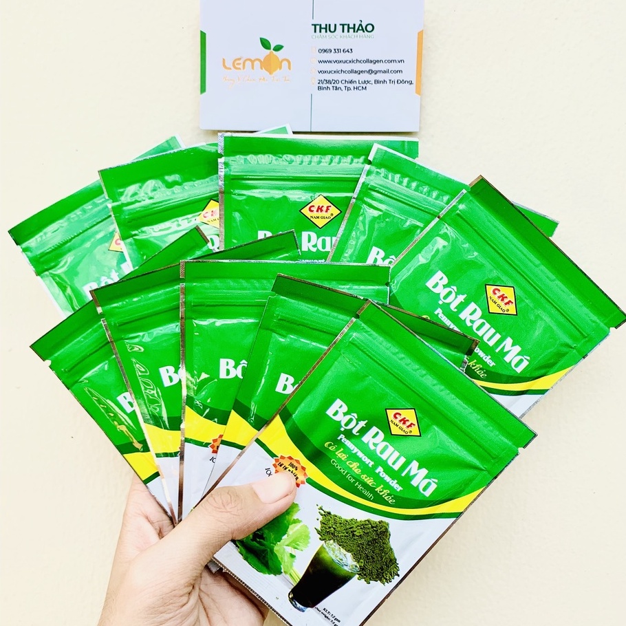 Bột rau má nguyên chất 100% lá rau má tươi có lợi cho sức khỏe hiệu Nam Giao (gói 7,5g)