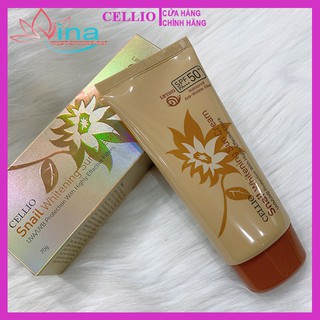 Kem Chống Nắng Cellio Snail Whitening Sun Cream SPF 50+ PA+++ 70ml