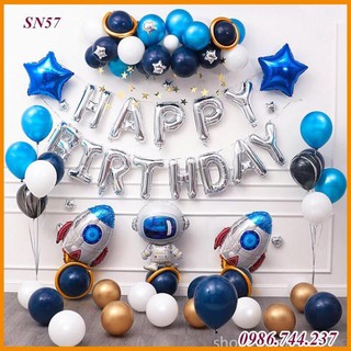 Set Bóng Bay Trang Trí Sinh Nhật Phi Hành Gia