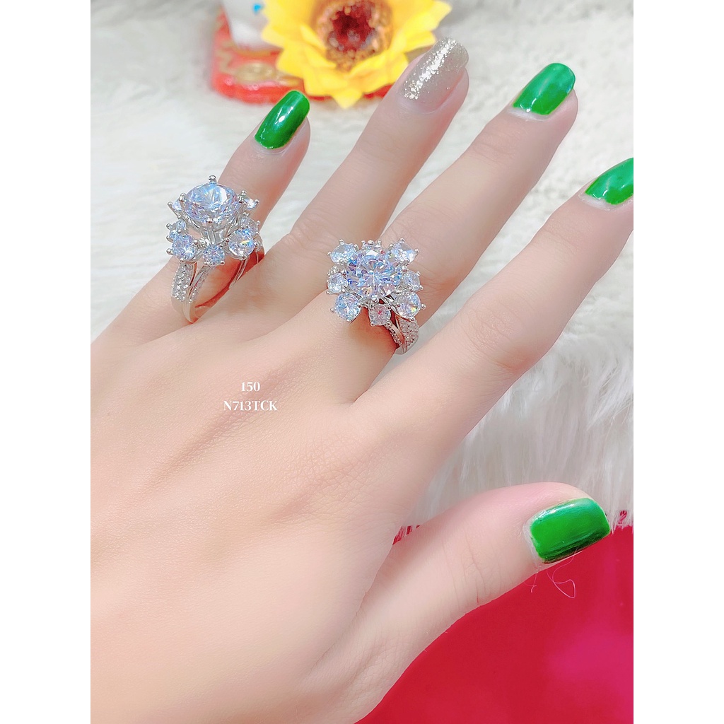 Nhẫn nữ mạ vàng 18k đính đá CZ N713 - Trang Sức UHA
