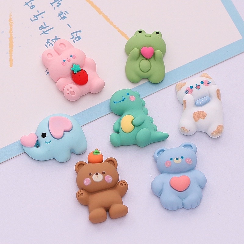Charm slime/ Dụng Cụ Charm Trang Trí Hình ảnh Sinh động Thú Lớn - 01 Cái