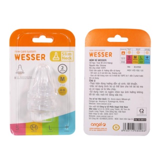 Núm Vú Wesser Silicone Mềm Mại Chống Đầy Hơi
