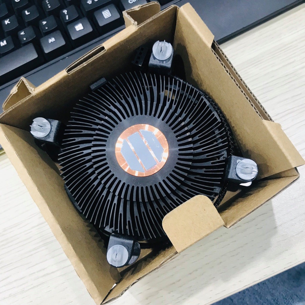 Fan Intel Stock lõi đồng / lõi nhôm kèm sẵn kem tản nhiệt zin