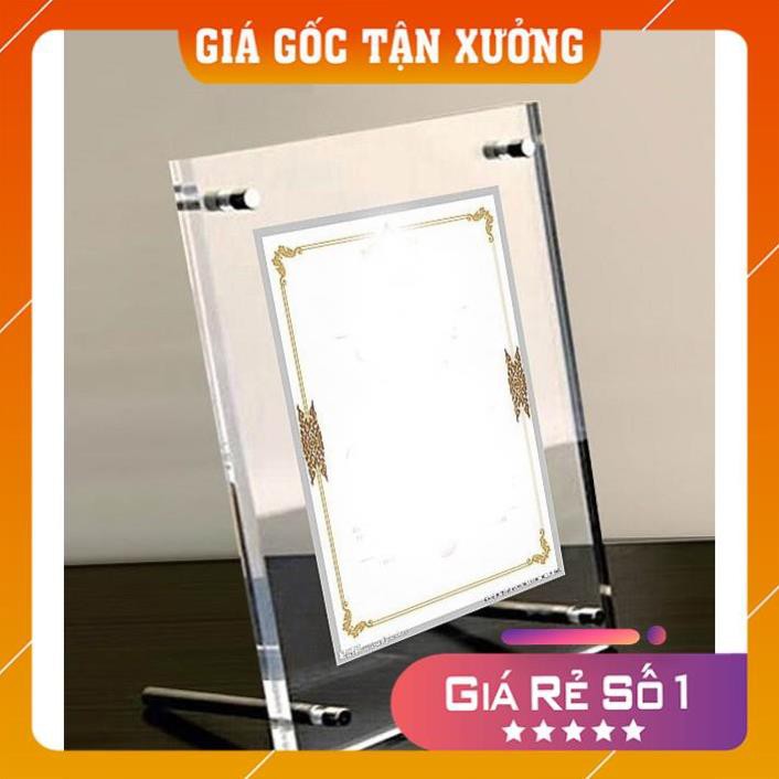 [Giá Gốc Tận Xưởng] Khung Ảnh  Để Bàn Mica Trong Size A6 (15x10.5cm) chân inox