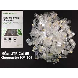 Đầu Mạng CAT 6 RJ45 Nhựa KINGMASTER KM 601 , Bọc Nhôm Chống Nhiễu KM 612