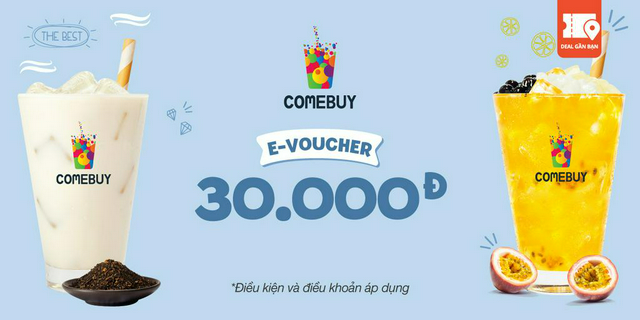 E-Voucher trị giá 30.000đ tại trà sữa Comebuy
