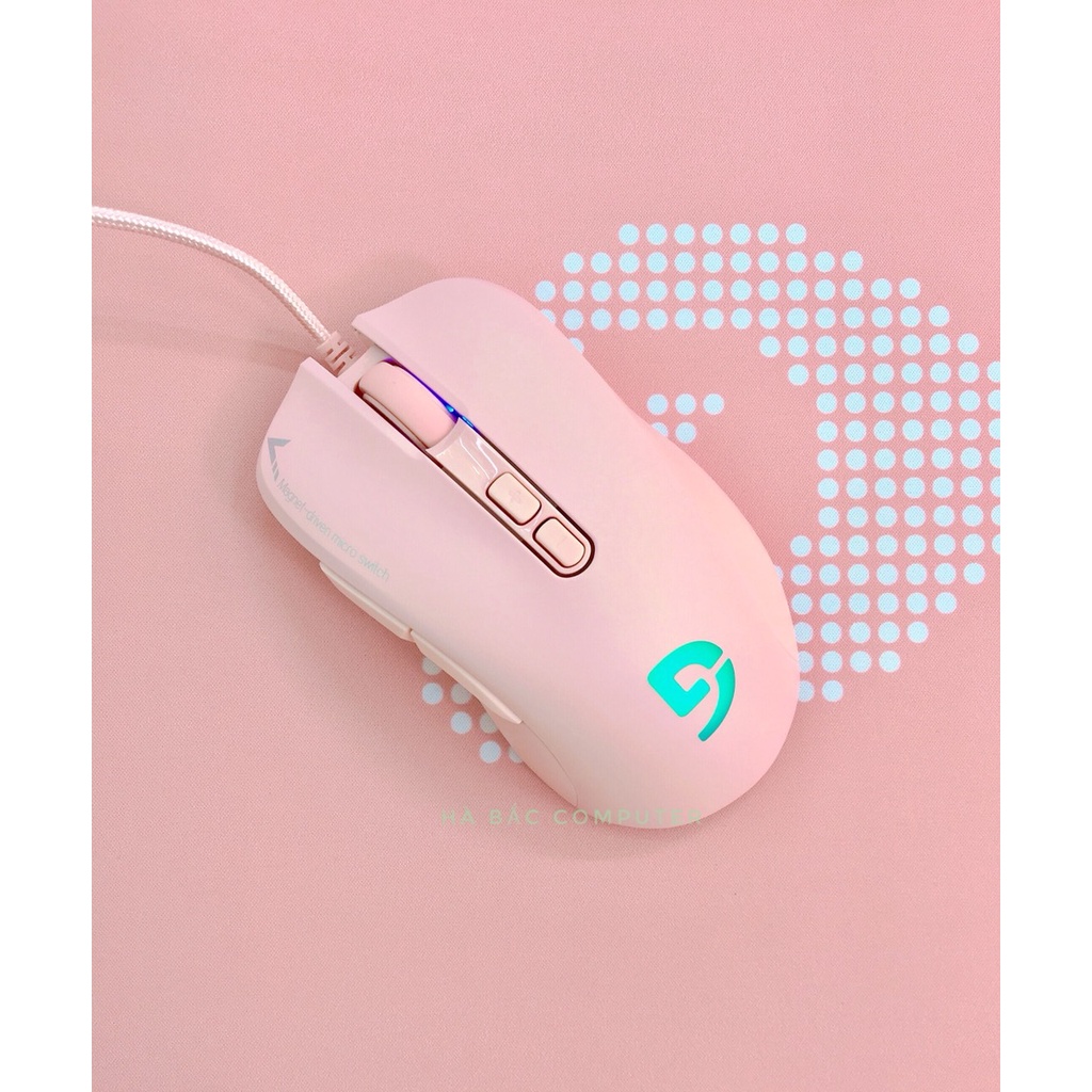 Chuột Gaming FUHLEN G90 PINK - Chuột Máy Tính Màu Hồng CHính Hãng BH 24 Tháng