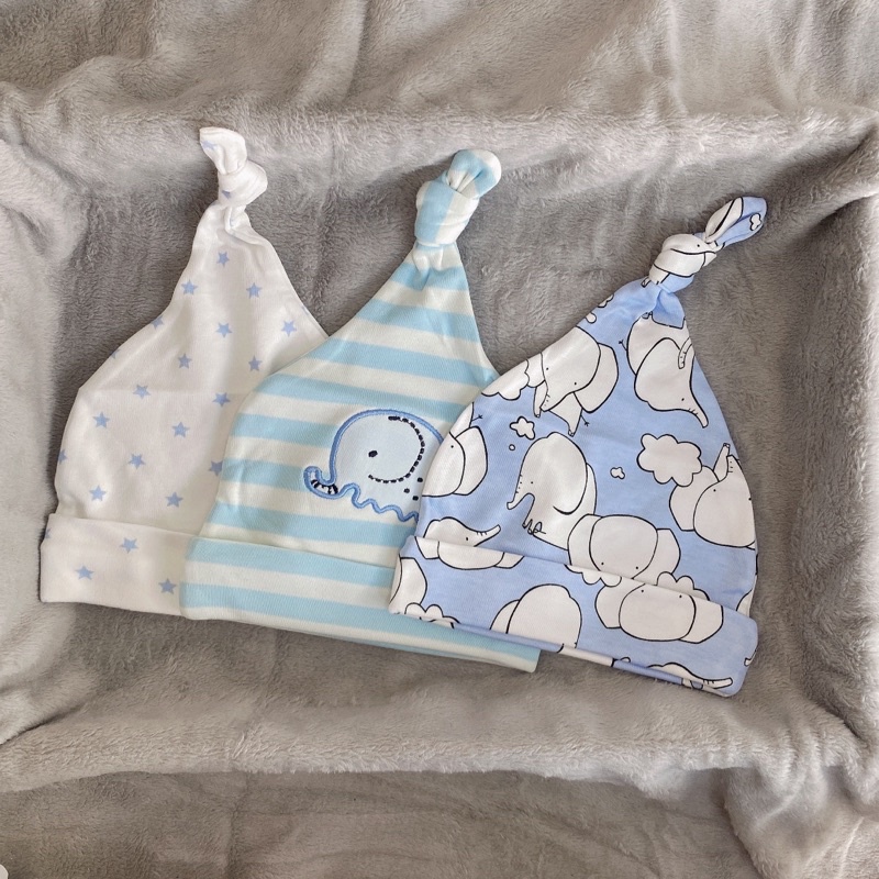 Sét 3 Mũ Momcare Đủ Màu Cho Bé Chất Liệu Cotton Co Giãn