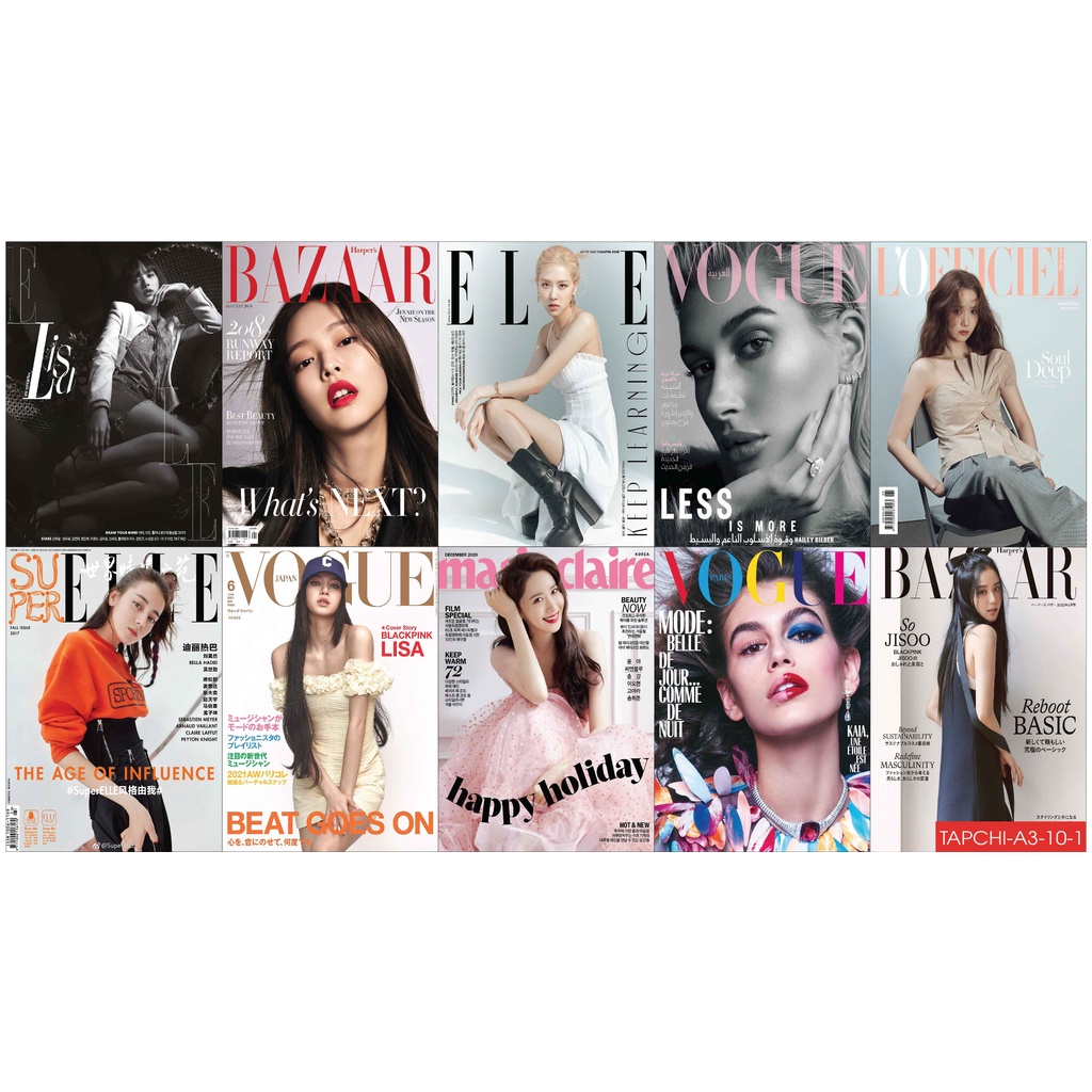 SET/COMBO 10 Tờ Bìa Tạp Chí Khổ A3 A4 A5