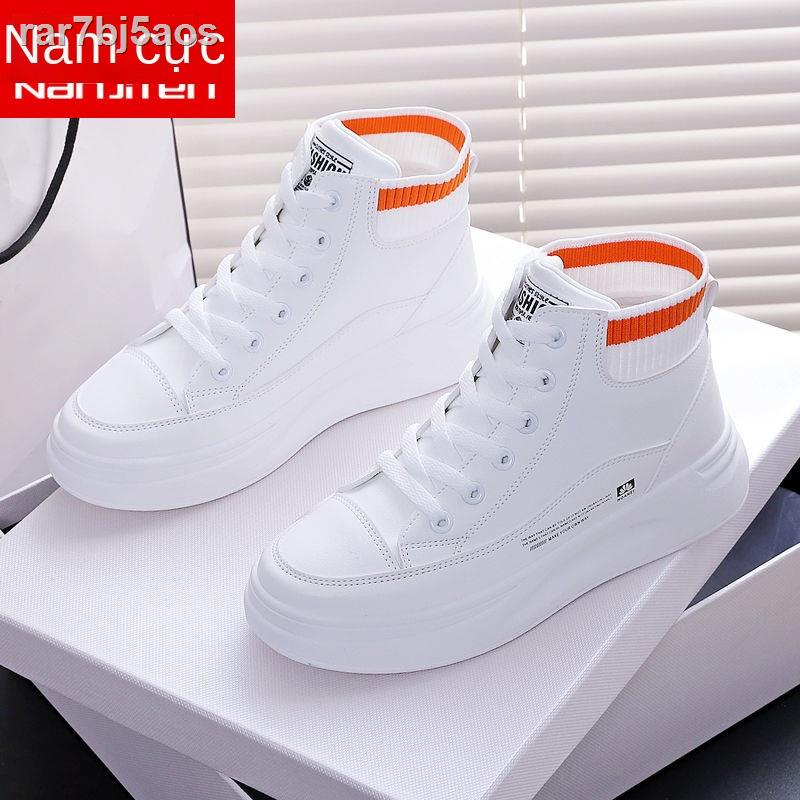 ♦Nam Cực giày cao trắng nữ 2021 mới mùa thu giày nữ tất cả các trận đấu bảng sinh viên giày đơn giản xu h