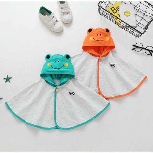 Áo choàng không tay dạng cánh dơi hình thú cho bé 7-15kg