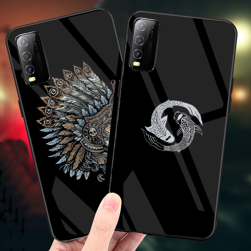 Ốp Lưng VIVO Y20,Y20S, Y12S  mặt kính cường lực cao cấp thiết kế riêng