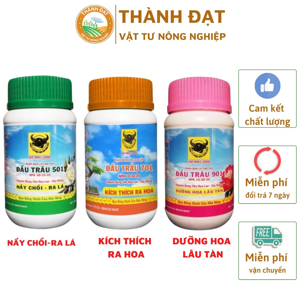 [Combo] Phân bón npk, phân bón đầu trâu bộ 3 lọ 501 701 901