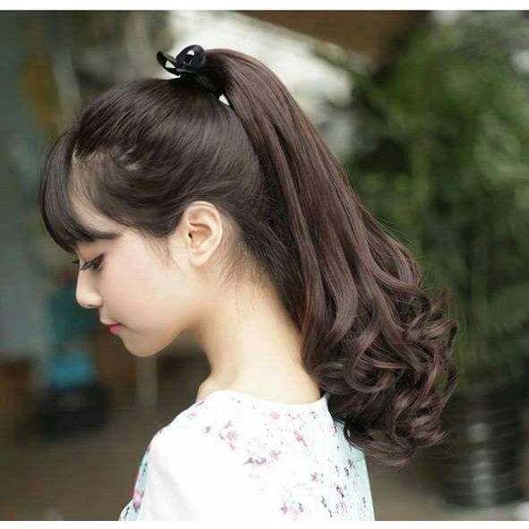 Tóc Cột Xoắn Đuôi Cao Cấp Màu Đen Tự Nhiên