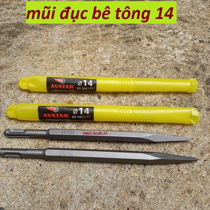 Mũi Đục Bê Tông AVATAR CỰC TỐT 14mm