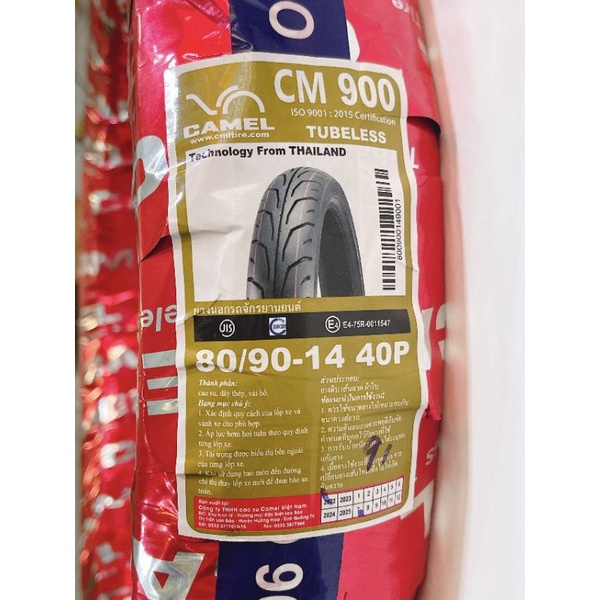 Vỏ xe , lốp xe không săm Camel gai dunlop dành cho xe tay ga 60/90/14 - 70/90/14 - 80/90/14 - 90/80/14