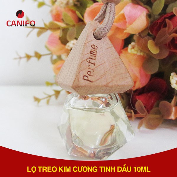 Lọ đựng tinh dầu treo xe ô tô, lọ treo tinh dầu hình kim cương sang trọng, đẳng cấp, dùng thay thế cho đèn xông tinh dầu