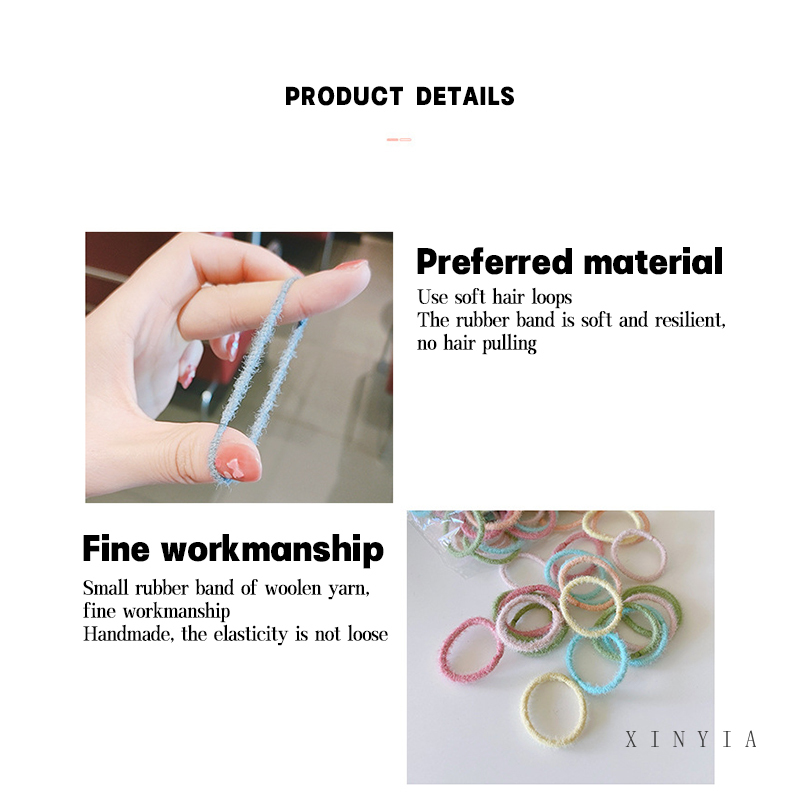 Set 100 Kẹp Tóc Giả Lông Thỏ Phong Cách Hàn Quốc