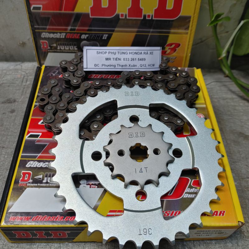 Nhông xích DID 9 li Made In Thailand chính hãng nhập khẩu