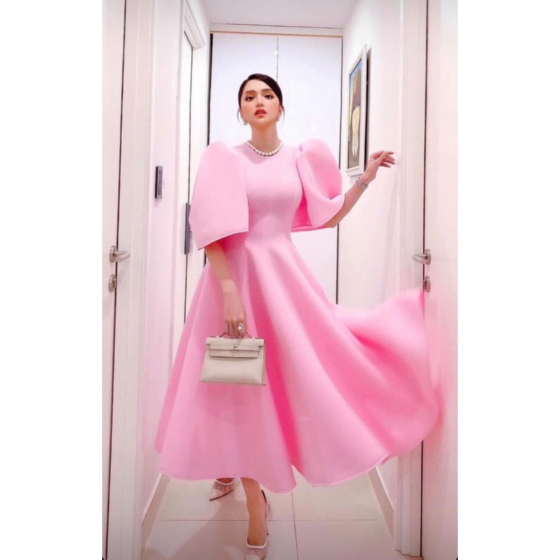 đầm xoè tay phồng