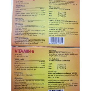 hộp 30 viên vitaminE dài .