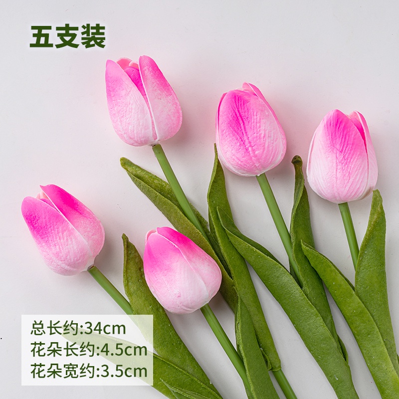 Set 5 Vỏ Bọc Trang Trí Bánh Kem Thêu Họa Tiết Hoa Tulip Đính Ruy Băng Xinh Xắn