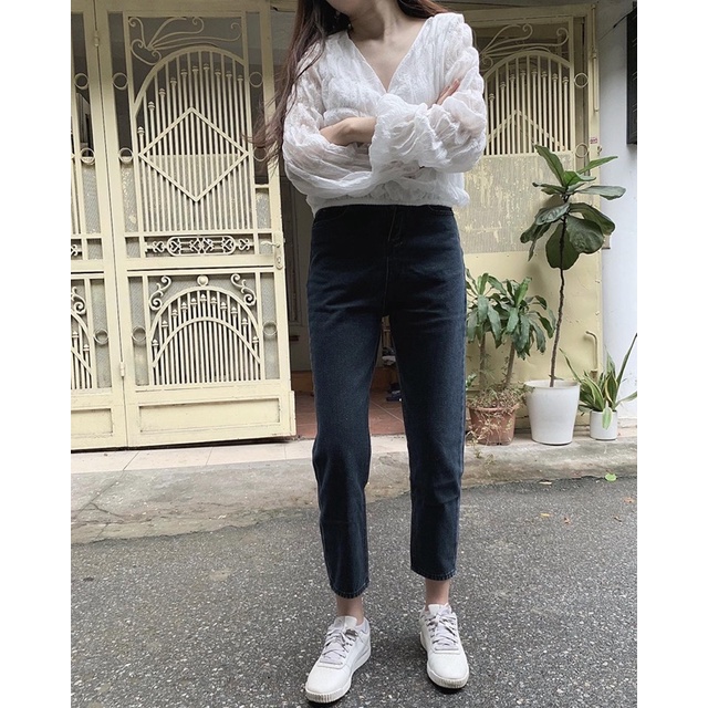 Quần Baggy Jeans Trơn B119 - Glister Closet