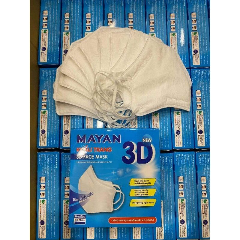 (Chính hãng) Khẩu trang 3D mask Myan 5 lớp hộp 10 cái