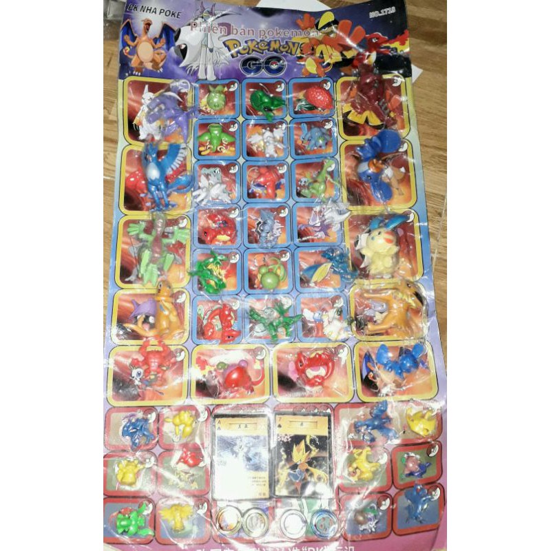 Sét bộ mô hình pokemonpk bằng nhựa có 3 size 1718