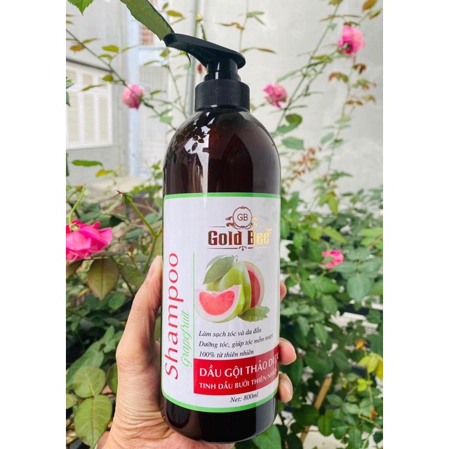 DẦU GỘI THẢO DƯỢC TINH DẦU BƯỞI GOLD BEE 800ML