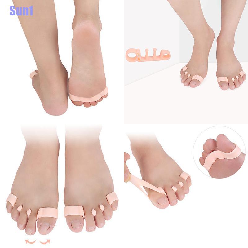 (Hàng Mới Về) 1 Cặp Dụng Cụ Tách Ngón Chân Bằng Silicon Giúp Điều Chỉnh Và Chăm Sóc