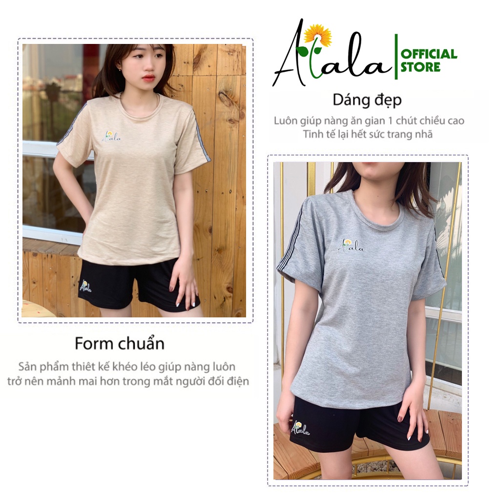 Đồ bộ nữ cộc tay mặc nhà cao cấp cotton chính phẩm thương hiệu ALALA