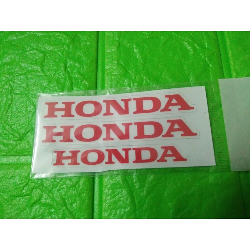 Bộ tem chữ honda màu đỏ