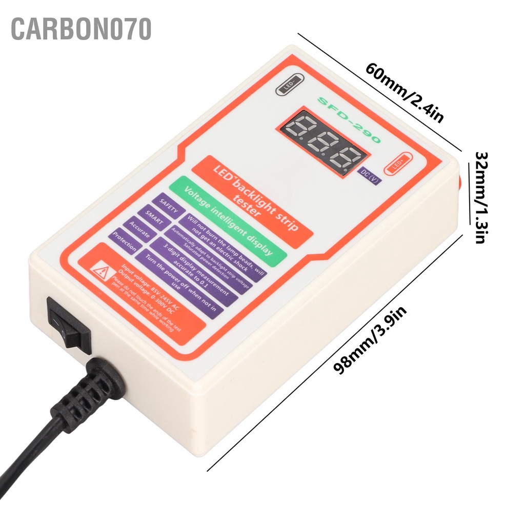 Carbon070 SFD ‑ 290 Tester 0‑300V Ngõ ra LED TV Dụng cụ kiểm tra hạt dải đa năng