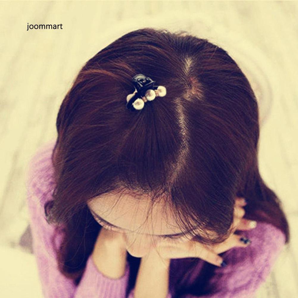 Kẹp Tóc Móng Vuốt Đính Đá &amp; Ngọc Trai Giả Cho Nữ